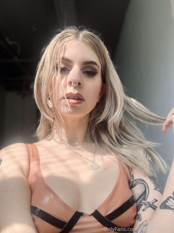 Translucent pink latex lingerie from deep in my wardrobe. Th..