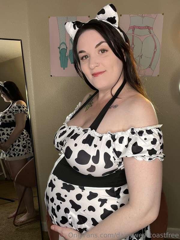 Happy Halloween from this cow who's ready to be milked 🤰🏻