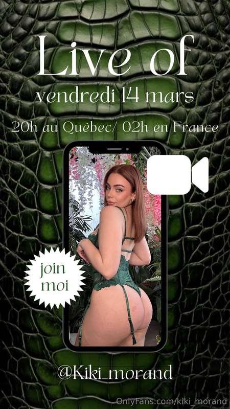 Va tu être la pour mon prochain live?😈