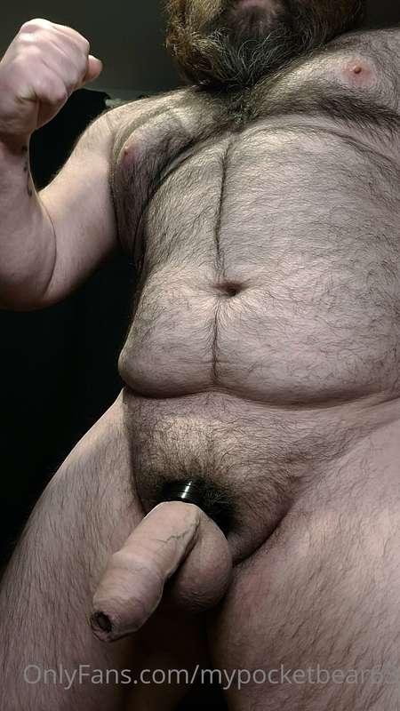 Flexing the most important muscle 💪 playing with my cockring..