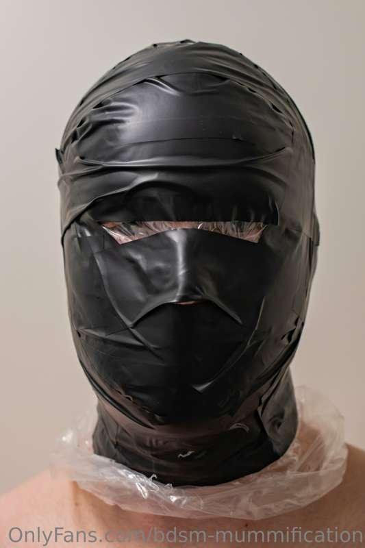 Ready for some self bondage! Bag over head and then covered ..