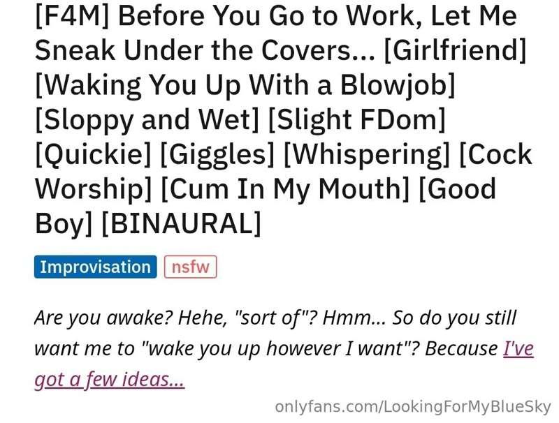New Reddit audio up!! 💙

https://www.reddit.com/r/gonewildau..