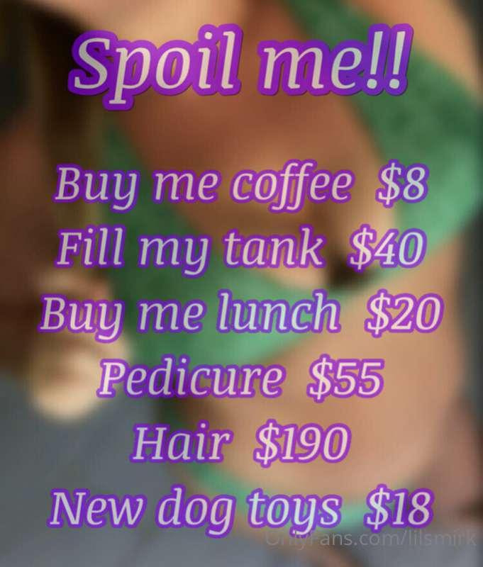 Spoil me and get a nice 💦 wet 💦  thank you in your DMs!!