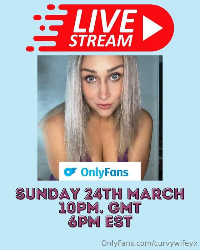 I’m live tonight guys for my filthy Sunday night show!! Do c..