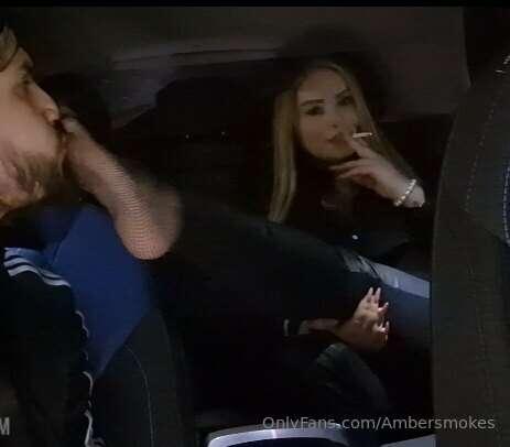 🎬 Smoking in a new non-smoking car & using My living ashtray..