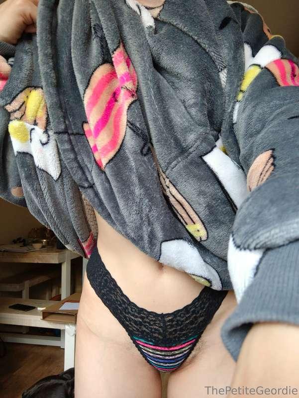 Cute panties but even cuter titties, what would you do if yo..
