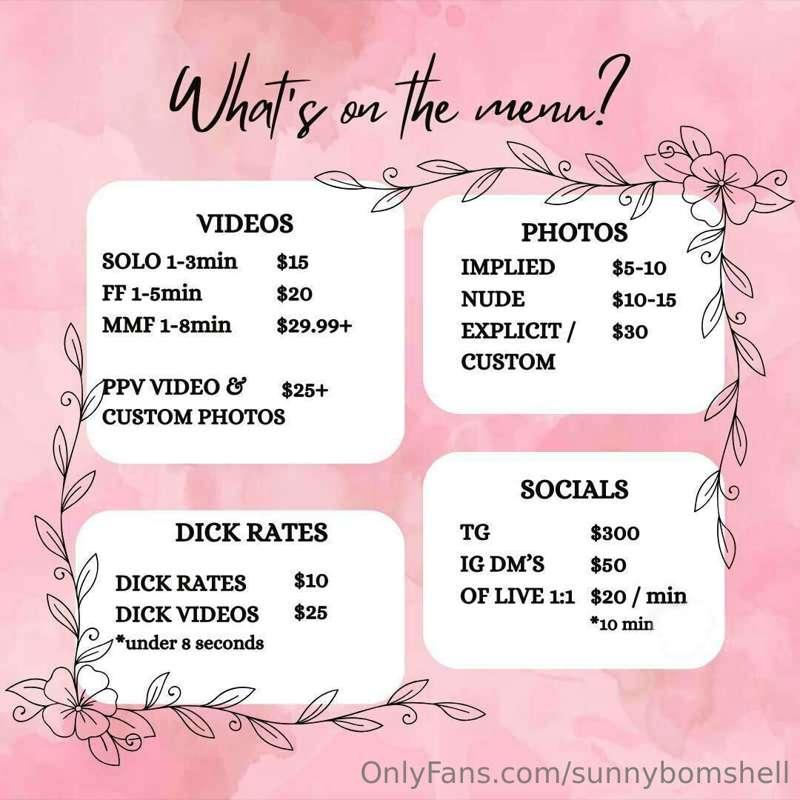 Here’s my tip menu guys 🩷 I hope this helps so you know ever..