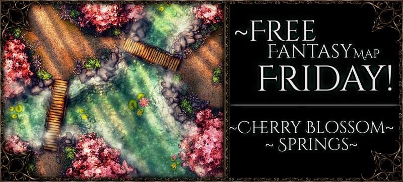 {Free Fantasy Map Friday: Cherry Blossom Springs!!} 40x30