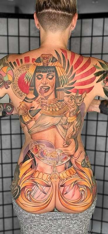 On my way home from my full day tattoo session! CLEOPATRA IS..