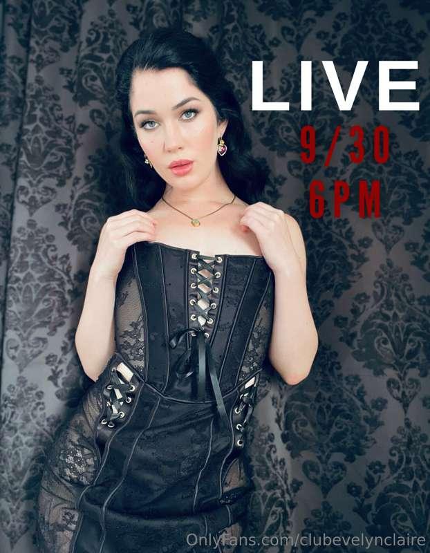 I'll be live this Saturday at 6pm PST! After my first live t..