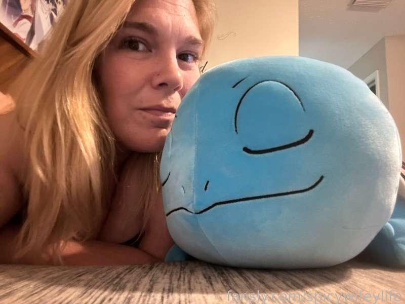 Two guesses what me and this guy have in common #slutwife #hotwife #squirtle #boredinbed