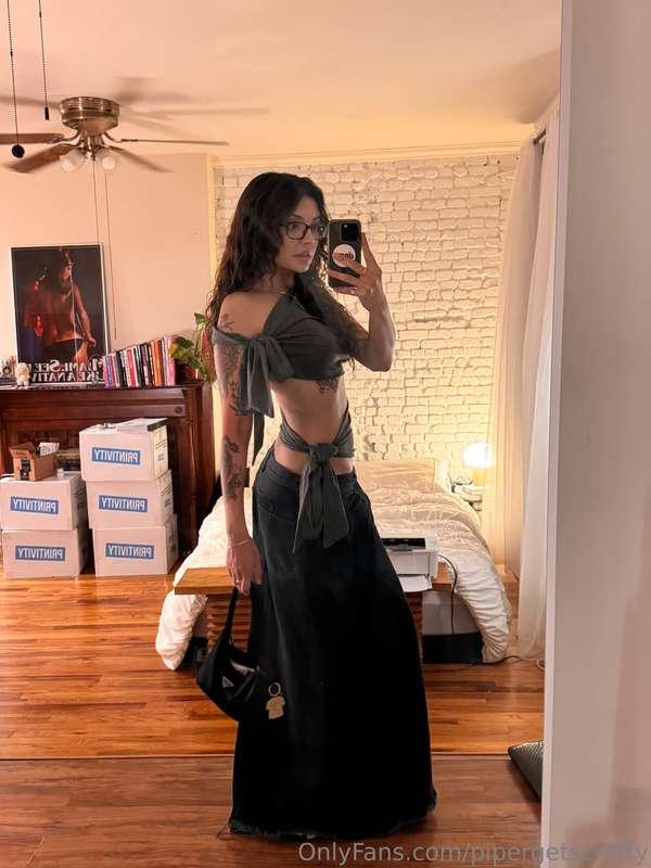 Styled my diy top that I cut up and made with spare fabric.S..