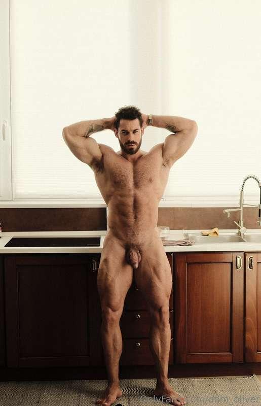 Standing tall, flexed just right, but my cock’s doing all th..