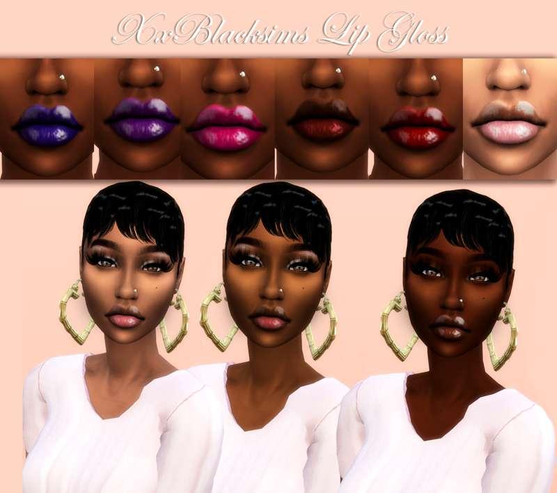 XxBlacksims Lip Gloss comes in 9 swatches 