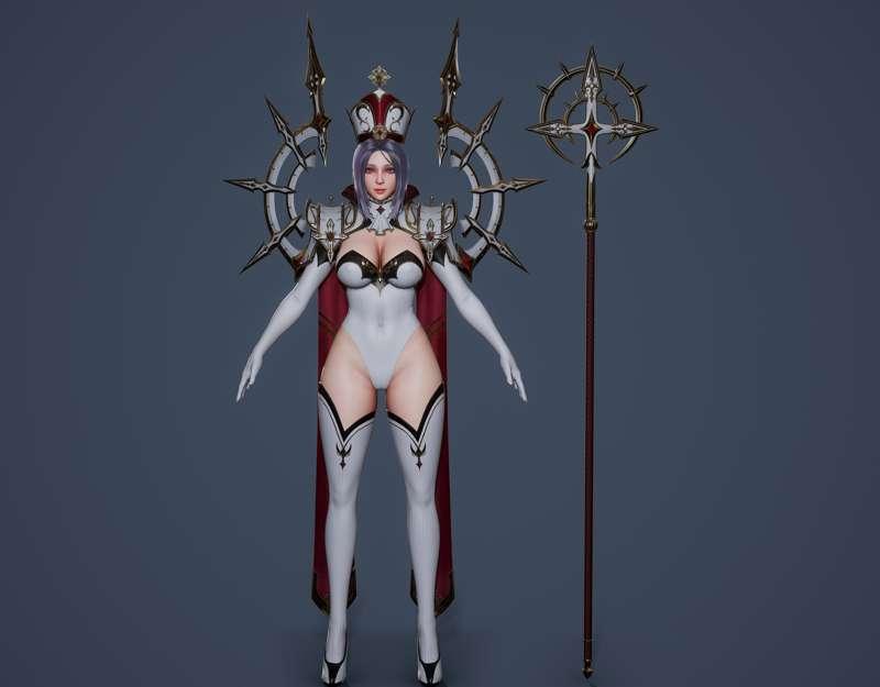 High Priestess WIP - Texturing complete! (Updated)