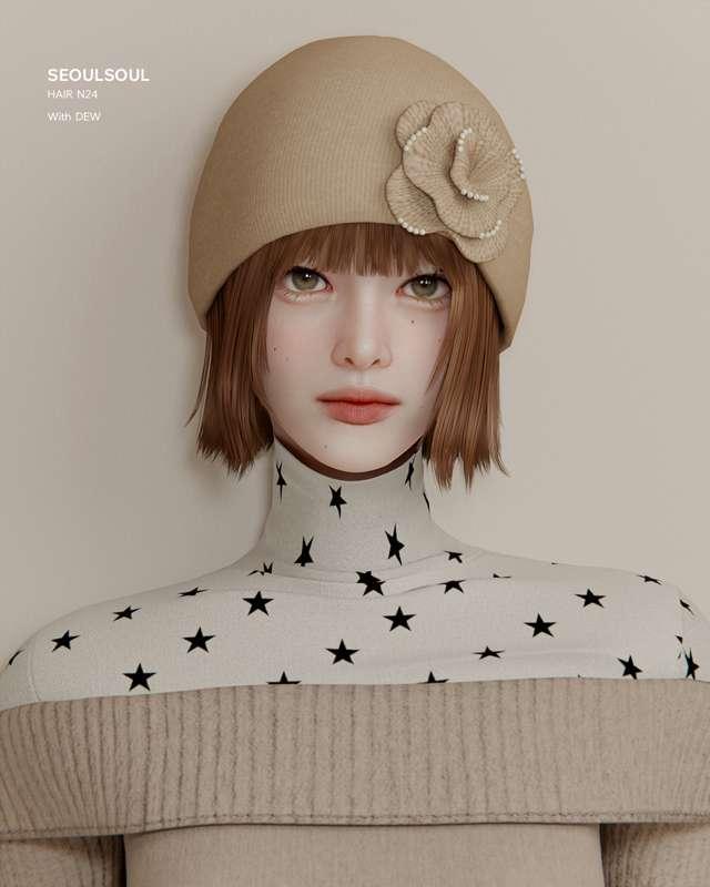[Ingame Ver] HAIR N24  (+Beanie)