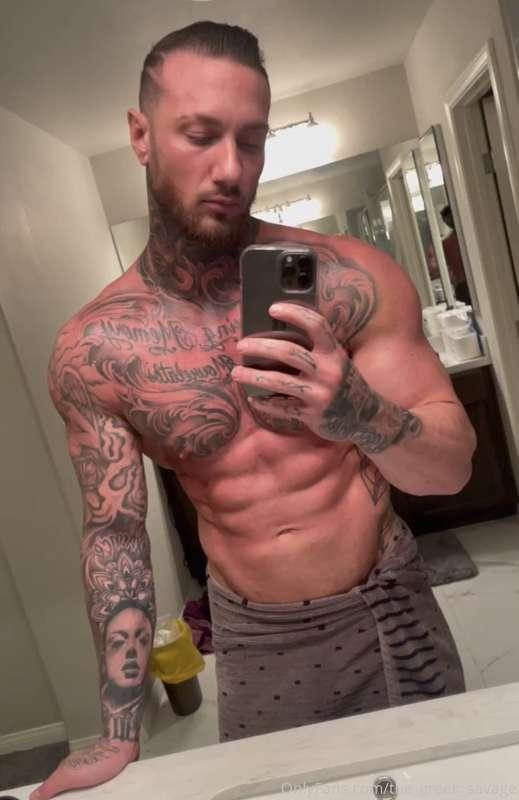 Take this towel off of me and show me how you can handle it ..