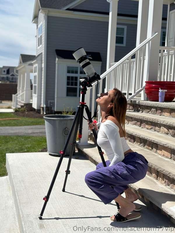 Just a MILF watching the eclipse