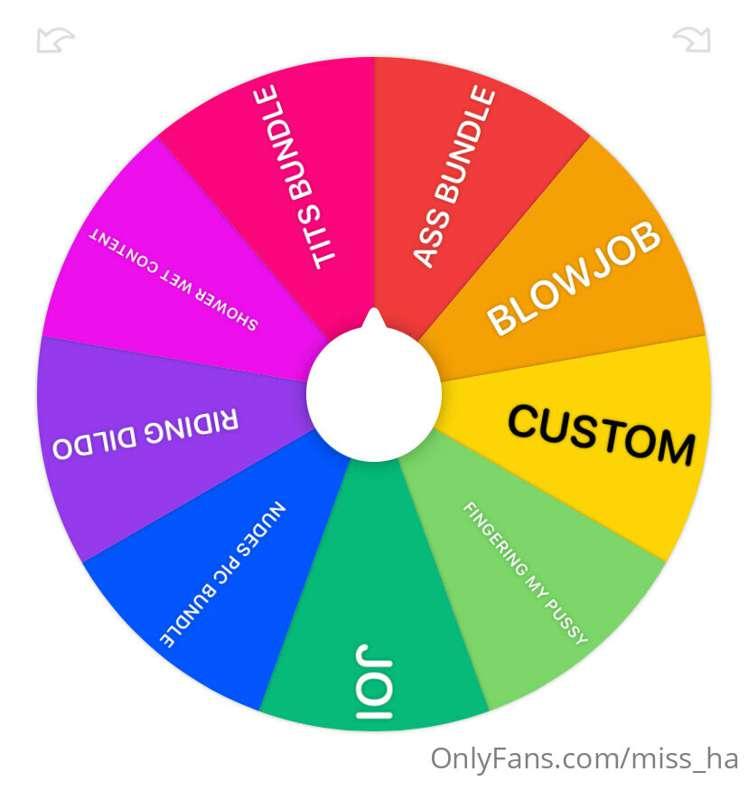 Tip 8$ under this post to spin the wheel and get your sexy p..