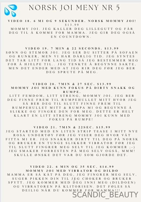 ***NEW MENU WITH PRICES & DESCRIPTON***   
NORSK JOI MENU 5
..