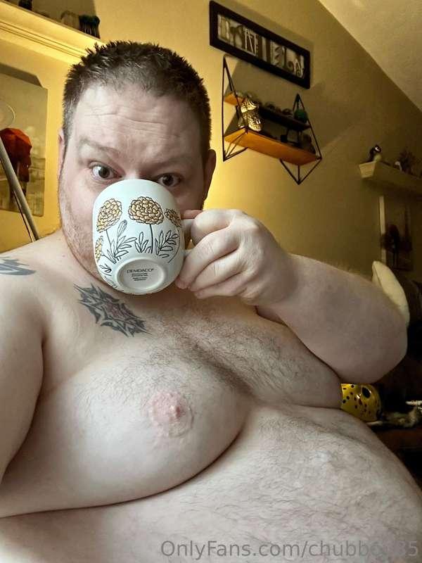 Love a good cup of coffee and my tits sucked on