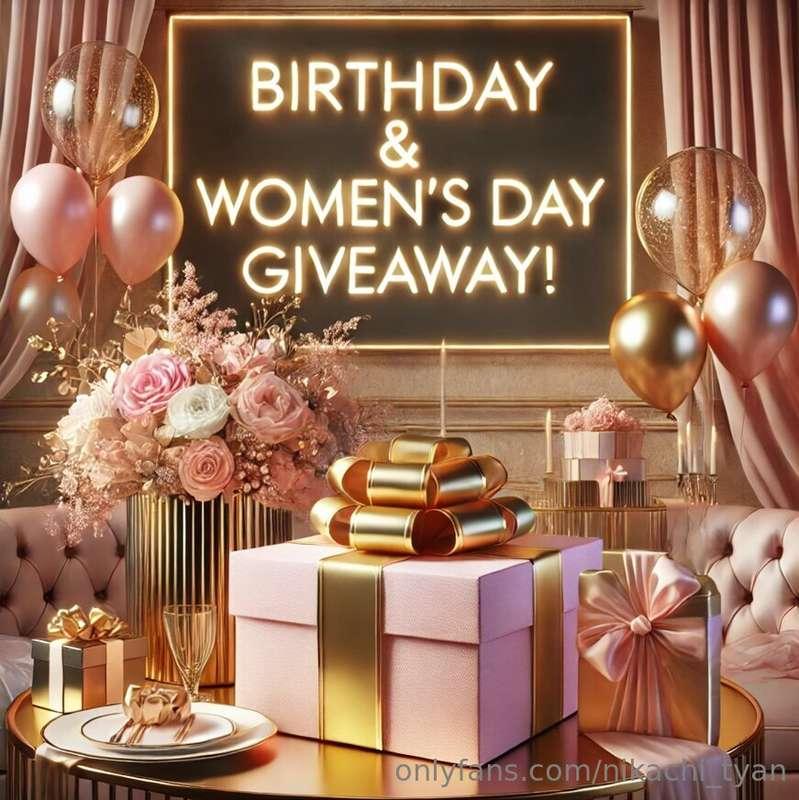 🎂💖 Birthday & Women’s Day Giveaway! 💖🎁Let’s celebrate togeth..