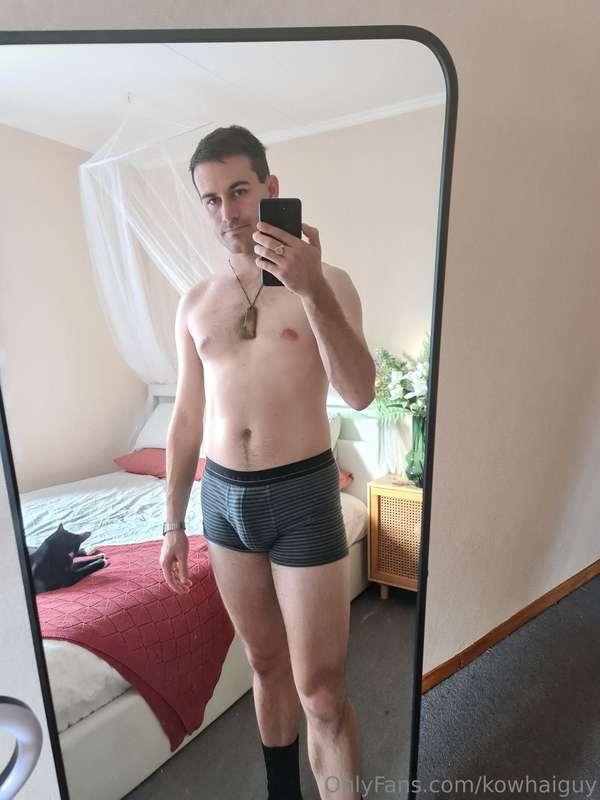 A dashing lad caught my eye in the mirror while I was taking..