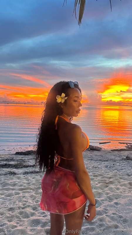I think the sun is jealous of my beauty and is trying to out..