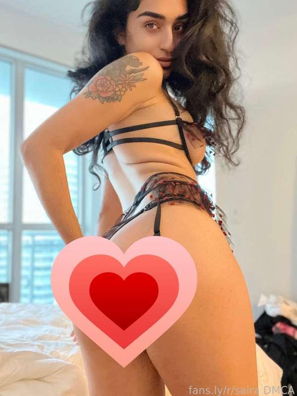 start your day off right with a little booty 🤎 enjoy these photos of my butt in some very cute lingerie and my 🍒 popping in a sheer bra!