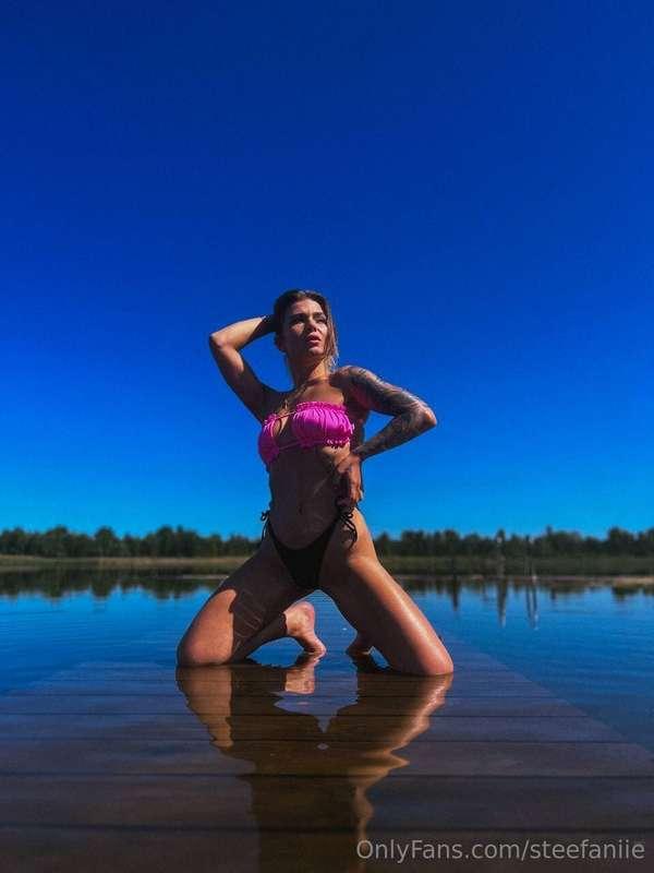 Enjoying the sun , warmth and my beautiful body through this..