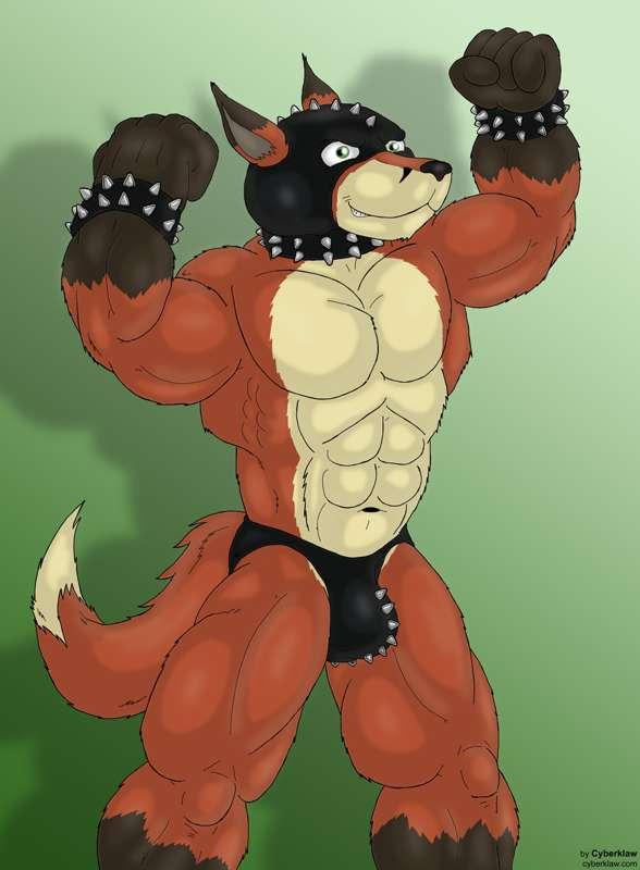 New Pic: Leather Muscle Fox Posing