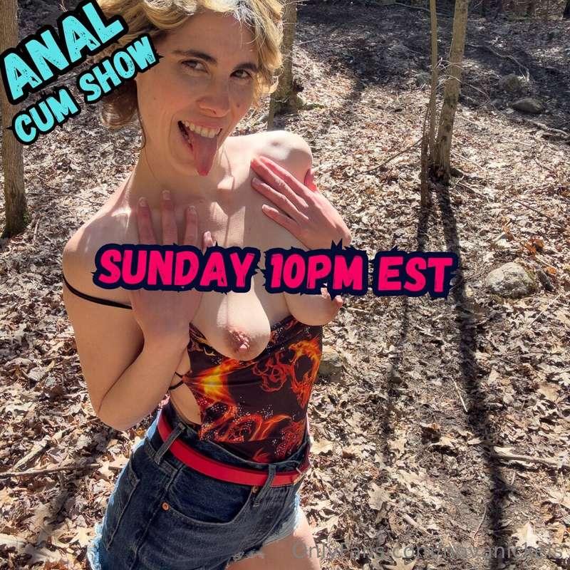 This Sunday, buckle up for a wild ANAL live cum show with Ca..