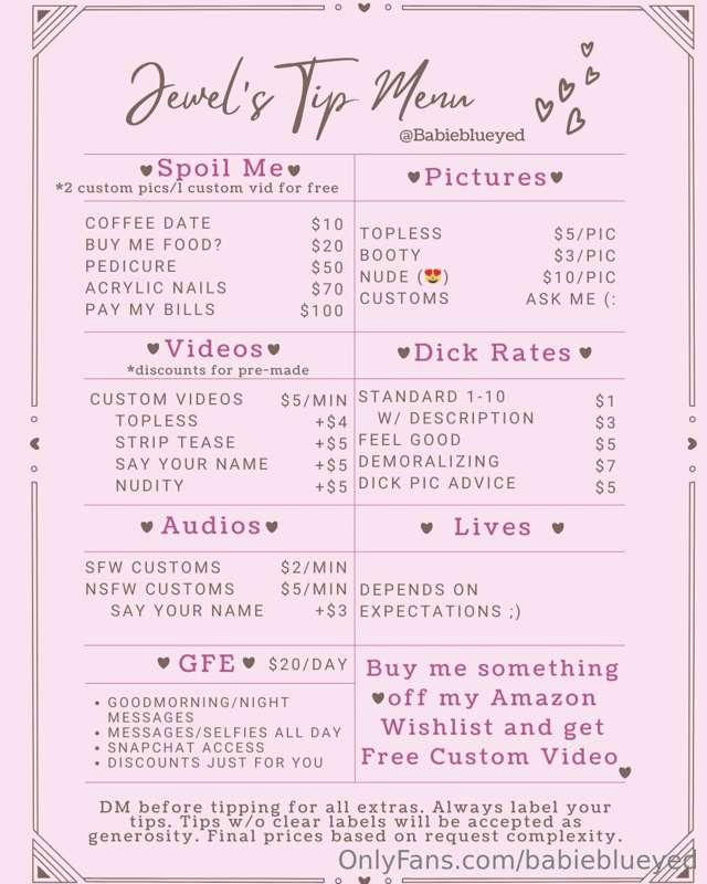 New tip menu ❤️