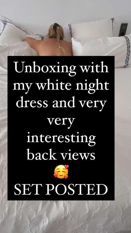 Unboxing with my white night dress and very very interesting..