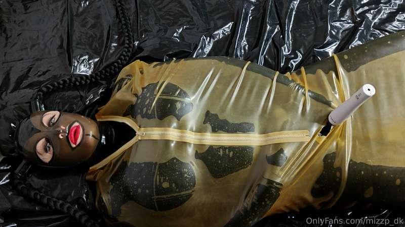 Me ralaxing in my rubber sleepsack with my magic wand :)