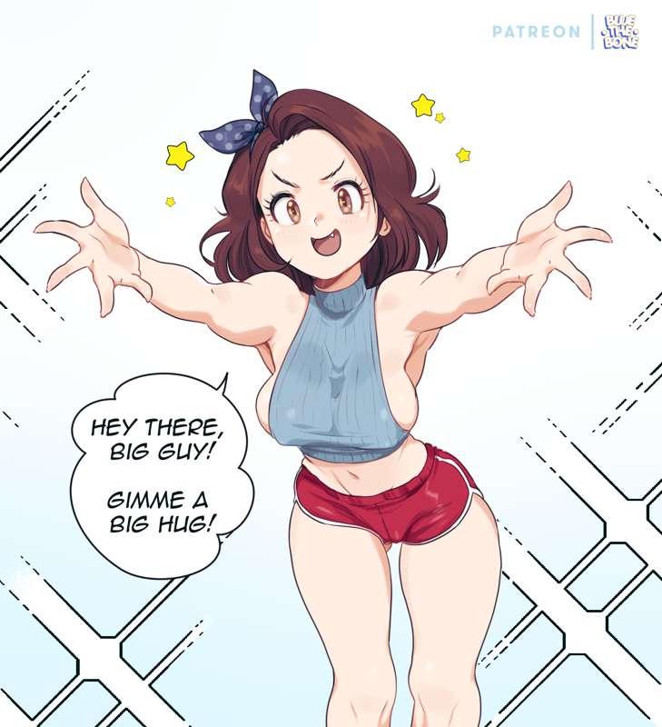 [MINI COMIC] Bluesona Wants a Hug! 💙 [OC] // MULTIPLE PARTS + NUDE VERSIONS]