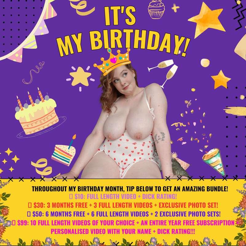 # **Eeee!!! Guys it’s my birthday month, I cannot wait to ce..