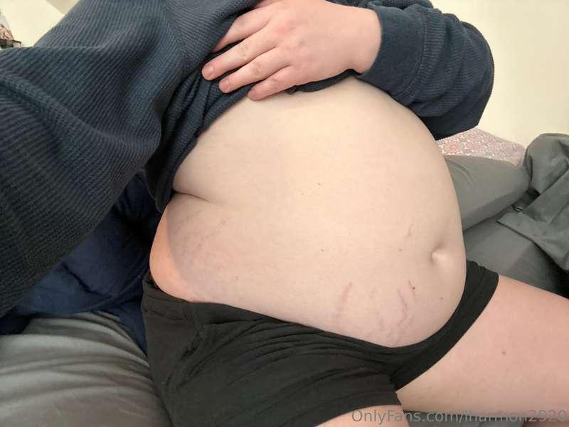 Belly made by cake