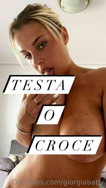 ***TESTA O CROCE*** 🔞🤍
Quanto sarai fortunato? 👀
⬇⬇
**TI USC..