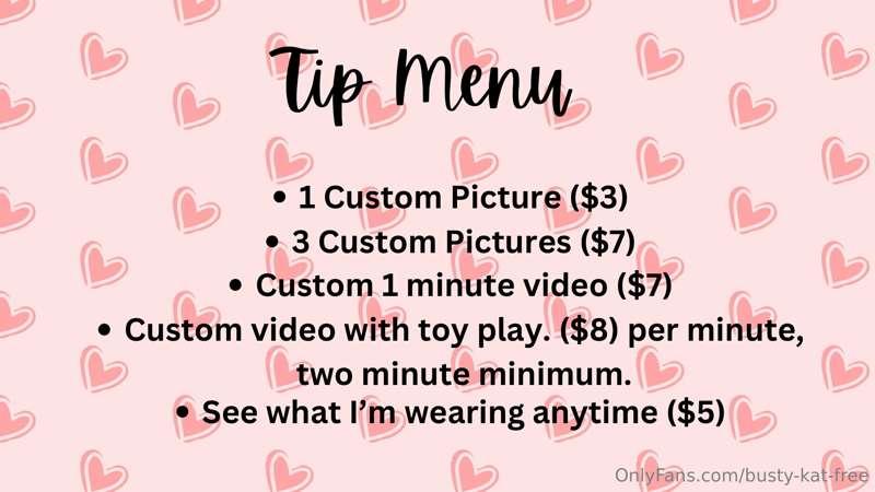 Tip menus💖