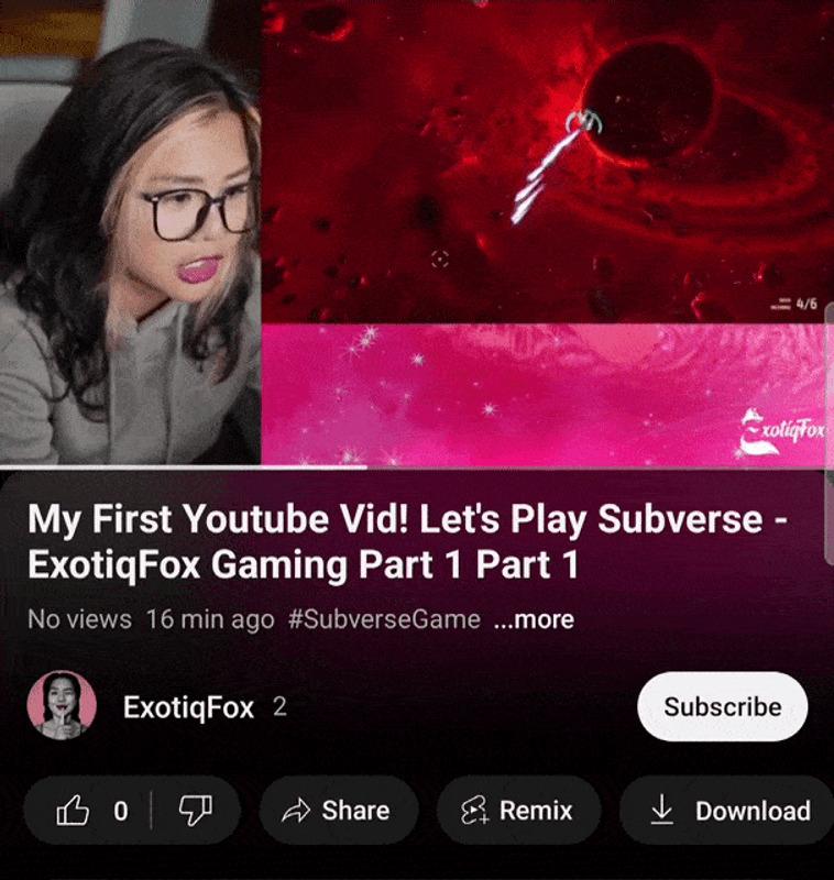 If you're at work and you miss me, you can still watch my YouTube videos 😉

Actually it's YouTube video cause there's still only one, I just started, help me grow there 😅

This is SFW tho, no tits, no ass, no scenes, just gameplay, but I might sneak a dirty talk here and there...

About my content #joi #react #reaction #pornreact #masturbation #edging #gooning #goon #reel #exotiqfox