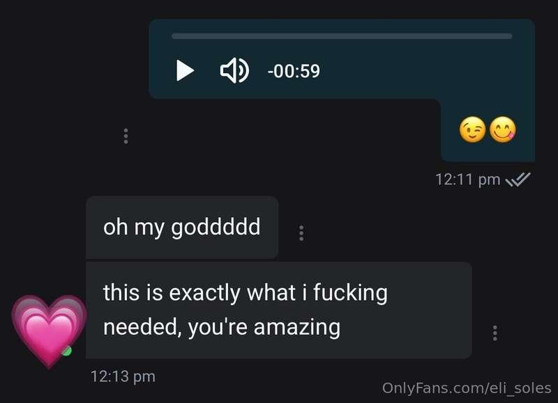Offering 1 min voice memos with name use 😏 only $5 you know ..