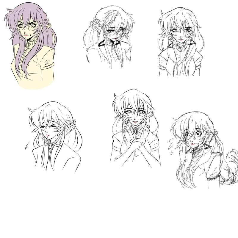 Cleo Expression Sketches