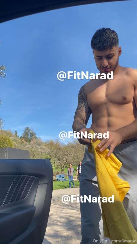 My clothes got wet after washing my car so i had to change i..