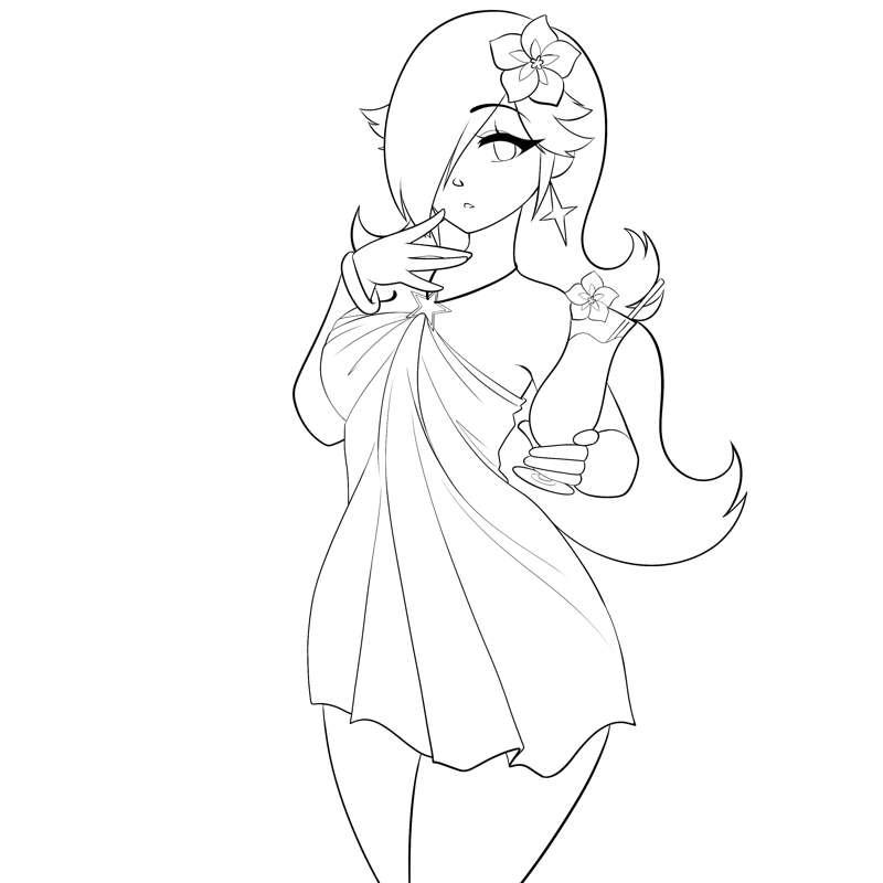 Summer Rosalina WIP#2