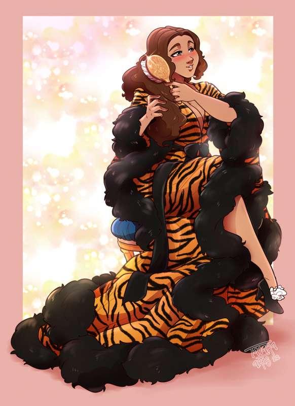 Booma's tiger bathrobe | MfMb art