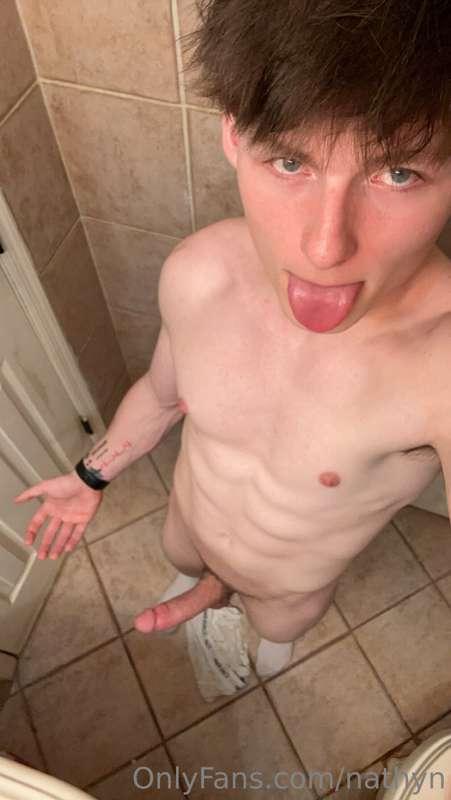 Hard in the shower before school ;)