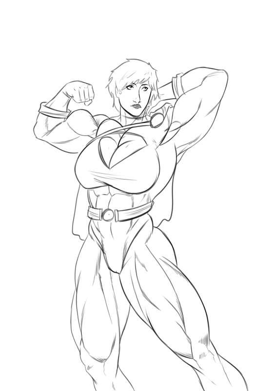 power girl sketch