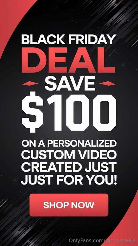 Black Friday is here, and I’m offering $100 off personalized..