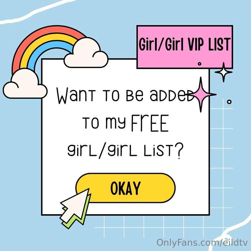 Do you want to be on my VIP girl/girl list? I'm curating som..